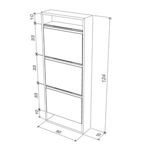 Portascarpe con struttura in legno a 3 livelli con Design nascosto eleganti scarpiere e supporti - Product Image 5