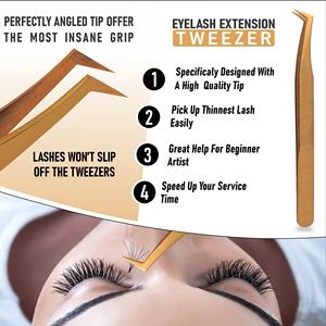 Pince à épiler professionnelle pour extensions de cils, écologique, à forte adhérence, sans interstices, marque privée, idéale pour isoler les cils naturels - Product Image 5