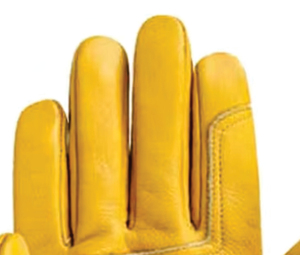 FURUNDA Goatskin Leather Work Gloves (EN388 Certified)-Wing Thumb Cotton Liner Reinforced Palm Elastic <b>Wristlet</b> Size L for - Product Image 4