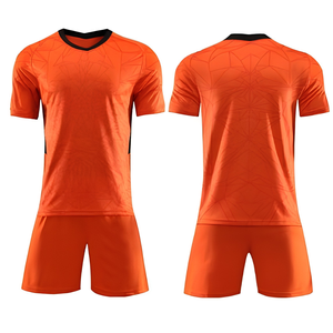 Tenues de football orange, maillots de football personnalisés, kits 100% polyester, impression numérique, vente en gros, fournisseur OEM, fabricant - Product Image 1
