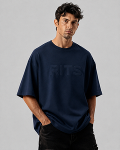 Camiseta Rits para Hombre, Verde, Manga Corta, Cuello Redondo, Estampado Frontal con Letras, Informal, de Algodón, Ecológica, Lavado Ácido, Transpirable - Product Image 6