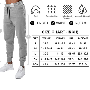 Vente directe d'usine, pantalon de jogging décontracté pour hommes grande taille, pantalon de jogging en toile écologique léger, respirant et à séchage rapide - Product Image 4