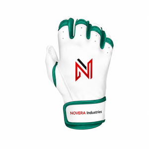 NOVERA INDUSTRIES Custom Logo Short Cuff Leather <b>Baseball</b> Batting <b>Gloves</b> Hook Loop Closure Lightweight Hand Protection OEM ODM - Product Image 4