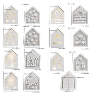 Splicing Starry Sky House Small Night <b>Lamp</b> <b>Love</b> Star Gypsum Resin Silicone Mold - Product Image 4