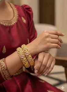 Export Quality Traditional Indian Style Brass Bangle for Women Temple Design Ethnic Jewelry Available At Wholesale Price - Product Image 3