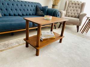 Table basse en bois massif, modèle 2026, la plus vendue, style moderne, avec étagère de rangement, pour salon, mobilier de maison - Product Image 4