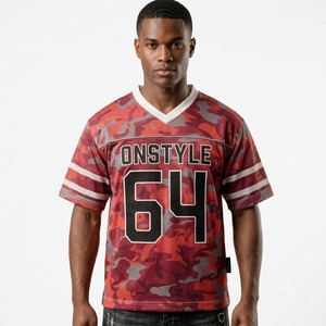 Customizable Team Name & Numbers <b>Mesh</b> Football Jersey 100% Polyester <b>Short</b> Sleeve Unisex Adult Activewear with Digital Printing - Product Image 2