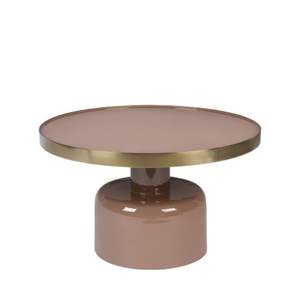 Style Revolution Modern Round Coffee <b>Table</b> With Tempered Glass <b>Top</b> And <b>Resin</b> Base 57 Cm Diameter Living Room Furniture - Product Image 1