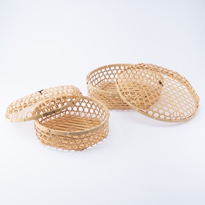 Productor de cajas para pastelería, cajas decorativas de bambú tejido para dulces y frutas - Product Image 3