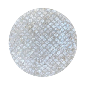 Opulent MOP Shell Inlay Charger Plate Round Handmade Table <b>Mat</b> for Luxury Home Decor and Special <b>Large</b> Events - Product Image 1