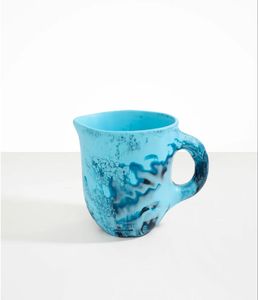 Artistic Sky Blue Resin Pitcher <b>Jug</b> with Unique Finish for Dining Room Entertaining and Interior Decoration - Product Image 1