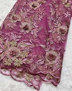 Multi Embroidery Cotton Lace <b>Fabric</b> Floral Eyelet Embroidered <b>Fabric</b> for Women Dress Garment Material - Product Image 1