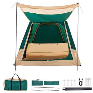 Carpa Inflable para 4 Personas con Bomba Recargable, Tubos de Aire de TPU, 5 Ventanas Grandes de Malla, Portátil y Fácil de Instalar - Product Image 1