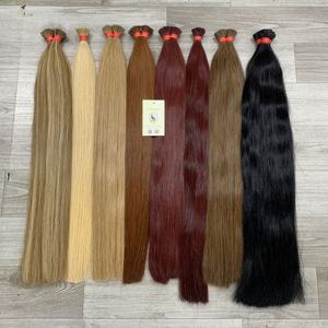 ผมต่อแบบมนุษย์เคราตินแบบปลายแหลมผมต่อแบบเส้นผมเป็นเส้นเดี่ยวพร้อมหนังกำพร้าสีสดจากเวียดนาม - Product Image 3