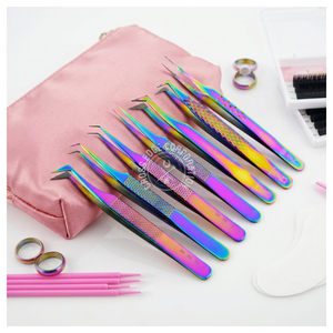 Diamond Grip Fiber Tip Eyelash Extension Tweezer Set 90 Degree Volume <b>Lash</b> Tweezers Eyelash Tweezer <b>Lash</b> Extension Tweezer - Product Image 1