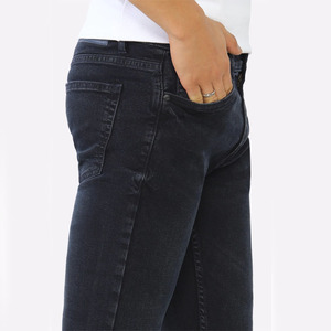 Jeans skinny stretch pour homme de haute qualité, couleur noir foncé, pantalon en denim essentiel et polyvalent pour un usage décontracté, jeans en denim haut de gamme pour homme - Product Image 2