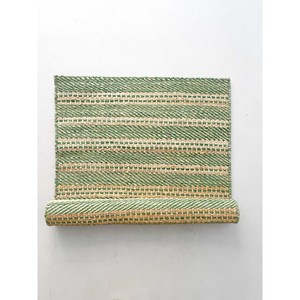 Striped Jute Area Rug Rectangle Flat Weave Modern Reversible Home Dining Room Green Beige - Product Image 4