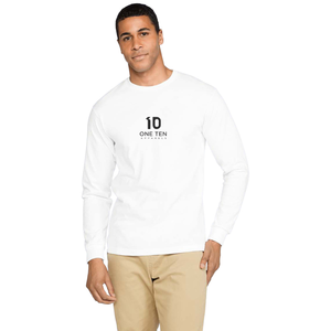 Camisetas de Manga Larga Blancas para Hombre, Camisetas Casuales de Cuello Redondo de Algodón Premium, Camisetas Lisas con Logotipo Personalizado para Ropa al por Mayor - Product Image 2