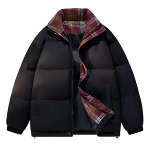 <b>Men's</b> Hooded Puffer <b>Jacket</b> with Stand Collar Breathable Zipper Closure Windproof <b>Down</b> <b>Filled</b> Winter Casual Wear - Product Image 4