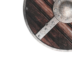 Escudo Redondo de Madera Estilo Básico Hecho a Mano para Disfraces, Eventos Históricos, Espectáculos Teatrales, Hogar y Decoración - Product Image 5