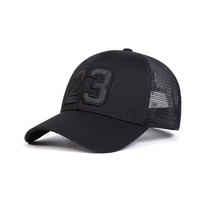Casquette de baseball OEM brodée en 3D casquette de camionneur unisexe à bord incurvé réglable en maille pour la protection solaire tenue quotidienne marque
