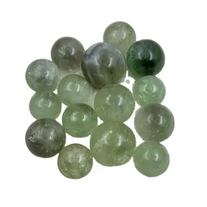 Doğal şifa kristal küre topu yeşil ametist taşlar topları yuvarlak taş toptan Lot özel ev dekor çakra Reiki hediye