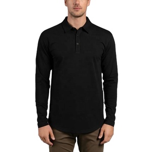 Camisa Polo de Manga Larga Formal de Negocios, Personalizada OEM, de Alta Calidad, Color Sólido, Algodón Piqué y Poliéster, para Hombre, Talla Real - Product Image 6