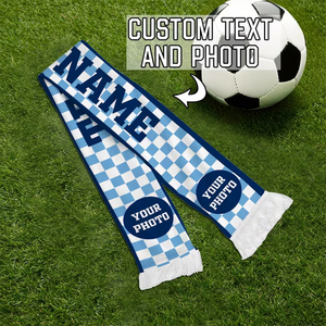 Écharpe de club de football unisexe personnalisée, chaude pour l'hiver, en laine acrylique pure tricotée, avec service OEM, écharpe en soie personnalisée - Product Image 3