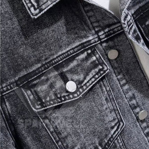 Men's Denim Jacket Button Front Classic Trucker Casual Streetwear Windproof 100% Cotton Outerwear - Product Image 4