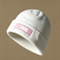 Bonnet tricoté élastique très populaire, haute qualité, pour femmes et hommes, hiver, décontracté, chaud, avec revers et logo brodé
