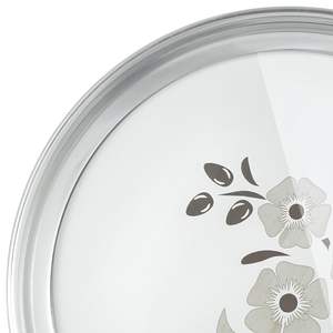 Ensemble de 6 assiettes en acier inoxydable de 12 pouces, motif floral argenté - Product Image 3