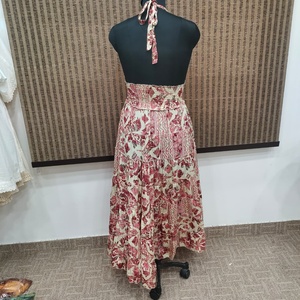 Vestido Maxi Ligero de Poliéster con Estampado Africano sin Mangas para Mujer, Cuello en V, Escalonado, Formal, Elegante, Floral, Ropa de Playa de Verano - Product Image 5
