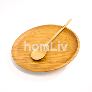 Assiette en bois de teck naturel OEM, écologique, durable, sans peinture ni vernis, halal, personnalisable pour la cuisine - Product Image 3
