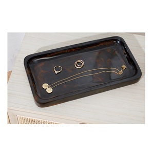 Artizon Studio AS-1035 Decorative Modern Resin Tray Marble Texture Multi-Functional Customized Color Logo Handmade Living Decor - Product Image 3