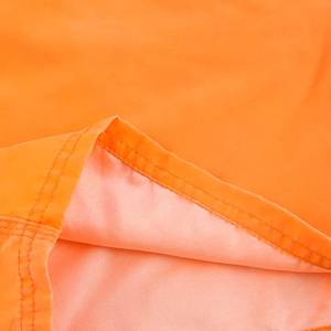 Traje de Baño para Hombre, Color Naranja Sólido, Secado Rápido, 100% Poliéster, Cintura con Cordón Ajustable, Corte Medio, Tejido - Product Image 6