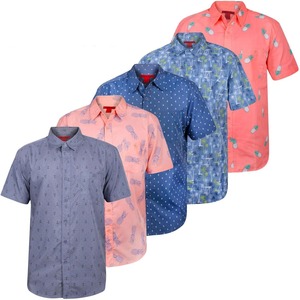 เสื้อเชิ้ตชายแขนสั้นลายทรอปิคอลสำหรับใส่ไปชายหาด สวมใส่สบายๆ ติดกระดุม เหมาะสำหรับวันหยุดฤดูร้อน สีสันสดใส น้ำหนักเบา เสื้อชายหาดสำหรับผู้ชาย - Product Image 1