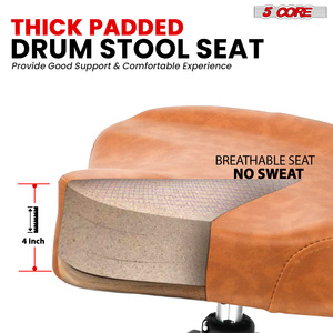 Silla de Batería para Adultos de 5 Niveles con Cojín Acolchado de 4 Pulgadas, Respaldo y Altura Ajustable con Sistema Airlift, Capacidad de 250 Libras - Product Image 3