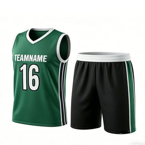 Uniforme de basket-ball sans manches respirant sur mesure vêtements d'équipe 100% polyester hommes de haute qualité - Product Image 3