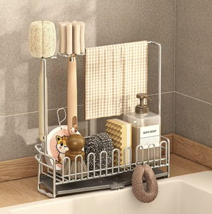 OEM/ODM Vietnam <b>Kitchen</b> Sink <b>Sponge</b> <b>Holder</b> Rack Metal Drain Storage Organizer Shelf Stand - Product Image 3