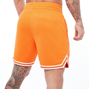 <b>Men</b> Orange Solid <b>Quick</b> <b>Dry</b> Sport <b>Shorts</b> With Drawstring Mid Waist Woven Board <b>Shorts</b> - Product Image 2