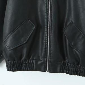 Chaqueta de Motociclista Personalizada para Mujer, de Cuero Vacuno Vintage, con Logotipo Bordado y Etiqueta Personalizada de Fábrica, Venta al Por Mayor - Product Image 6