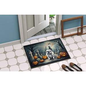English Bulldog Spooky Halloween Doormat Non-Slip Washable Low Pile 24H X 36W Indoor Outdoor Entryway Rug Front <b>Door</b> <b>Mat</b> - Product Image 4