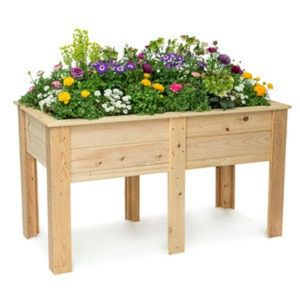 Jardinière surélevée en bois de style moderne avec pieds, pour légumes, herbes et fleurs, idéale pour balcon - Vente en gros - Product Image 1