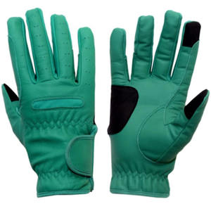 Gants de course en cuir pleine main unisexes antidérapants pour usage extérieur, marron, fermeture à enfiler, gants de moto marron avec revêtement noir - Product Image 4