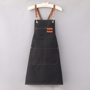 Tablier de travail <span class=keywords><strong>en</strong></span> <span class=keywords><strong>cuir</strong></span> véritable pour hommes, résistant à l'eau, marron, avec poche, pour cuisine, atelier, uniforme professionnel, vêtements de travail, <span class=keywords><strong>entretien</strong></span> - Product Image 1