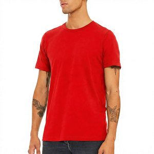 T-shirt en jersey de coton noir à manches courtes et col rond pour homme, coupe classique, couleur unie, design simple - Product Image 4