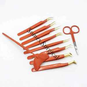 Pince à épiler pointue pour extensions de cils, étiquette personnalisée, vente en gros - Product Image 1