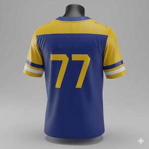 Nuevas llegadas al por mayor: Camisetas de fútbol americano unisex baratas, transpirables, de manga corta, bordadas, de todos los equipos, con logo personalizado. - Product Image 3