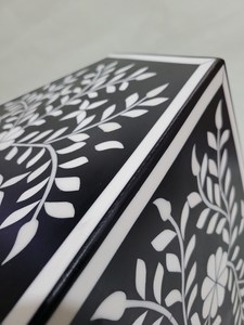 Belladec Bone Inlay <b>Bedside</b> Console Table <b>Stool</b>-Modern Design High Quality Handcrafted Home Decor <b>for</b> Get Well Use Delhi Origin - Product Image 5