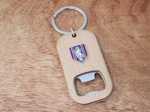 Custom Beer Bottle <b>Opener</b> Engraved Logo Bamboo Wood Round Shape Fridge Magnet Eco Friendly - Product Image 4